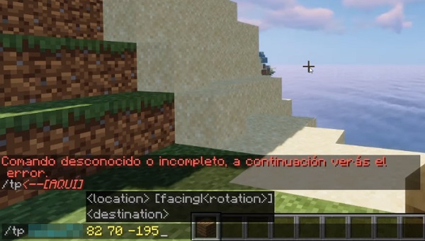 Cómo Teletransportar a un jugador u objeto a una localización en Minecraft usando el comando Tp