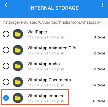 Cómo cambiar el almacenamiento predeterminado en WhatsApp usando la app Mover a la tarjeta SD paso 6