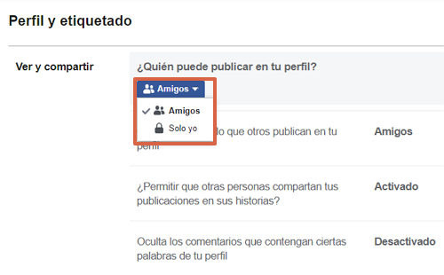 Cómo configurar las publicaciones en la biografía de Facebook para hacer el perfil más privado paso 6