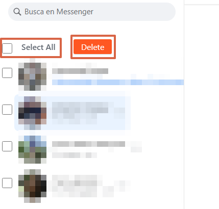 Cómo eliminar todas las conversaciones o chats de Facebook Messenger con Delete messages for Facebook paso 8