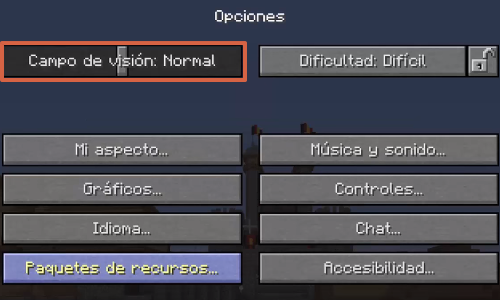 Cómo hacer Zoom en Minecraft cambiando el campo de visión paso 3