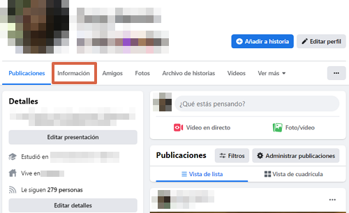 Cómo ocultar la información general de Facebook para hacer el perfil más privado paso 2