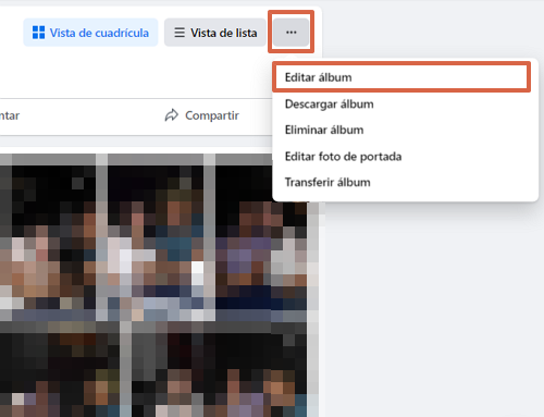 Cómo ocultar y poner en privado los álbumes en Facebook desde el navegador paso 6