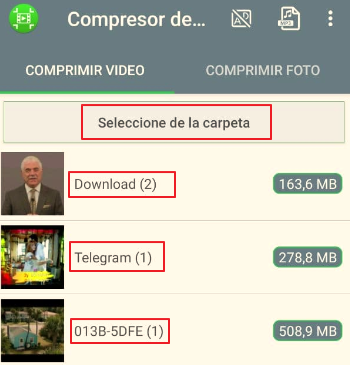 Comprimir videos pesados en WhatsApp con Video Compressor paso 2
