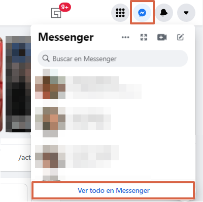 Eliminar todos los mensajes de Facebook Messenger accediendo a la versión web. Paso 3