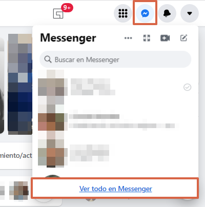Saber quién te bloqueó en Facebook Messenger desde la versión web de escritorio. Paso 1. Nota