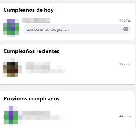 Ver las fechas de cumpleaños de amigos de Facebook desde la versión web de escritorio. Paso 5