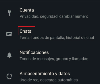 Cómo archivar chats o conversaciones en WhatsApp todos los chats paso 2