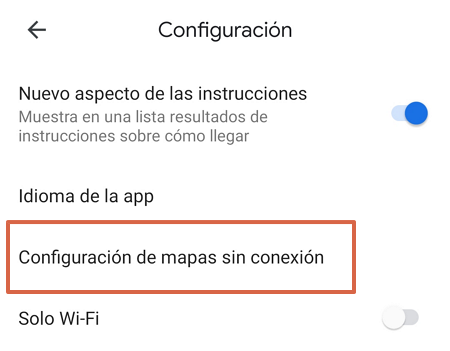Cómo cambiar la ubicación de almacenamiento de los mapas sin conexión de Google Maps paso 4