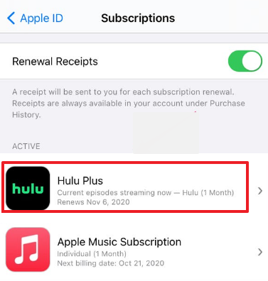 Como cancelar Hulu desde otra plataforma paso 1