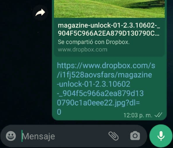Cómo enviar archivos pesados por WhatsApp con DropBox paso 6