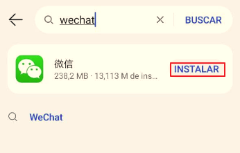Descargar WeChat en En Huawei o Xiaomi paso 1