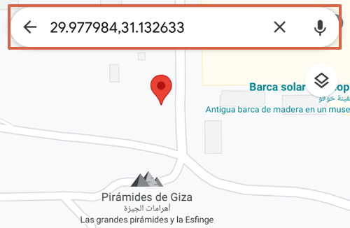 Obtener coordenadas en Google Maps desde el móvil Android paso 3